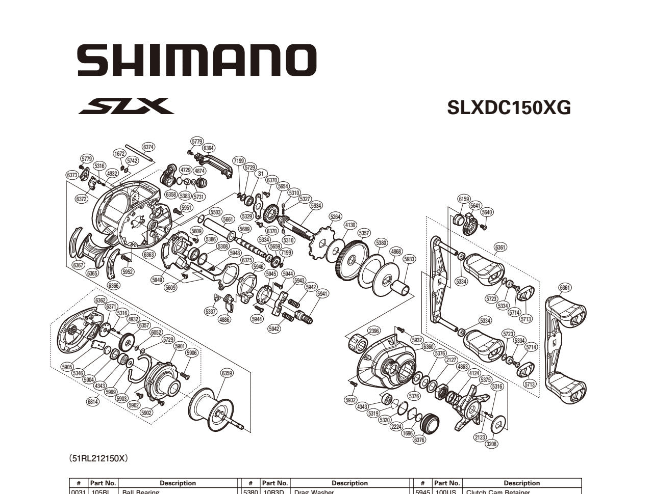 slXDC 右手 SLX DC 150XG – Shimano Canada Fishing